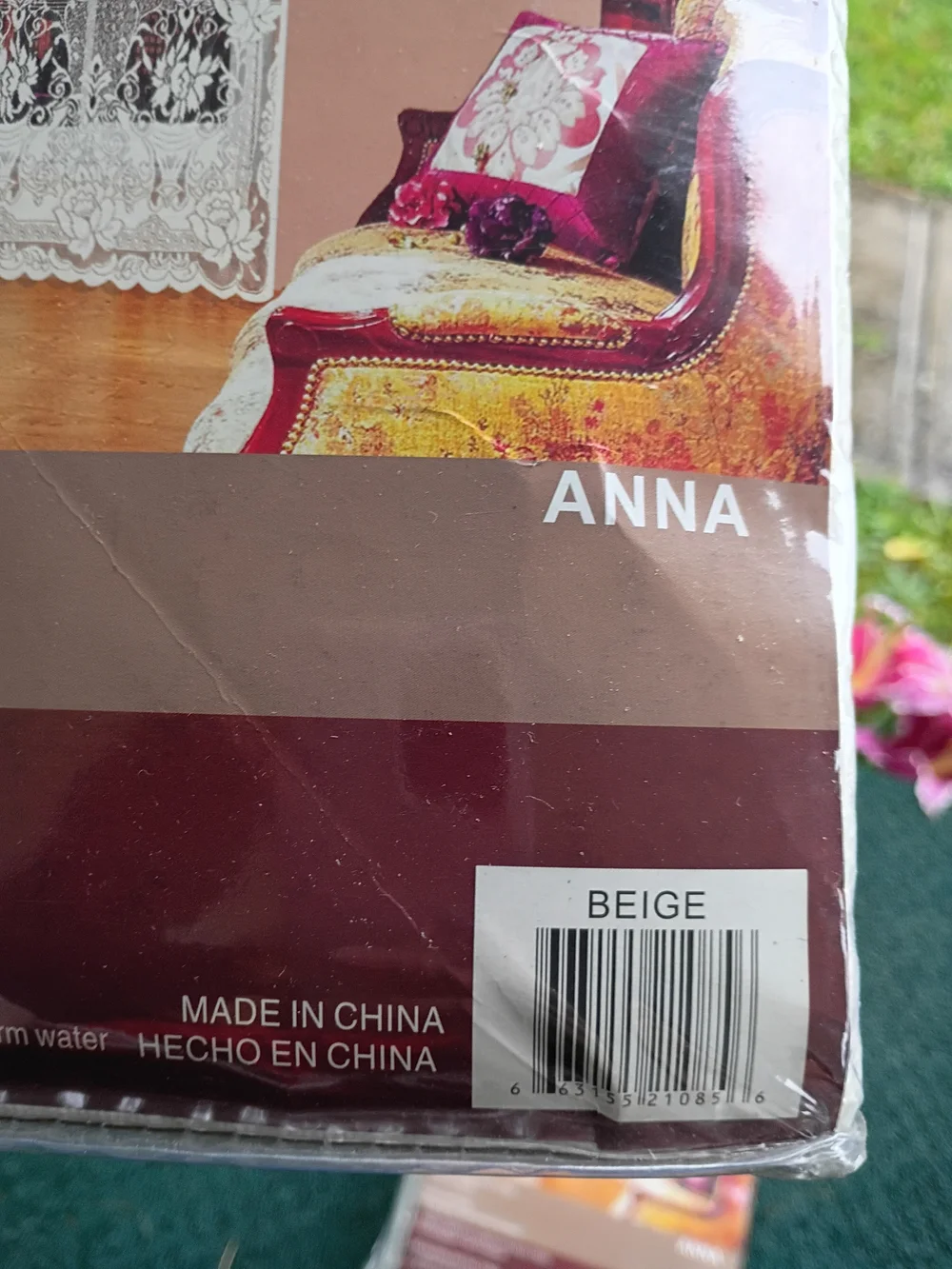 ANNA Beige Lace Rod Pocket Panel Curtain - Home Accents